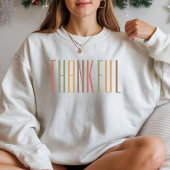 Retro Bedankt Thanksgiving Familie Shirt voor haar