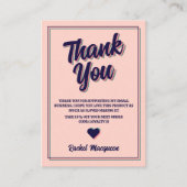 Retro "Bedankt" Typografie Cool Color Scheme Visitekaartje (Voorkant)