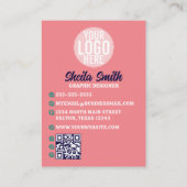 Retro "Bedankt" Typografie Cool Color Scheme Visitekaartje (Achterkant)