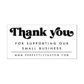 Retro bedankt voor het ondersteunen van onze zakel rubberstempel (Afrduk)