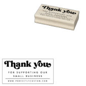 Retro bedankt voor het ondersteunen van onze zakel rubberstempel (Gestempeld)