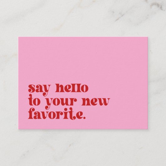 Retro Bedankt voor het winkelen Small Branding Pin Visitekaartje (Voorkant)