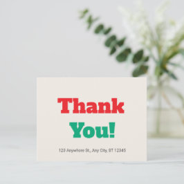 Retro Bedankt voor uw bestelling Vintage stijl Briefkaart