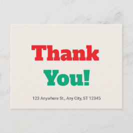 Retro Bedankt voor uw bestelling Vintage stijl Briefkaart