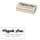 Retro bedankt voor uw steun aan ons bedrijf rubberstempel (Gestempeld)