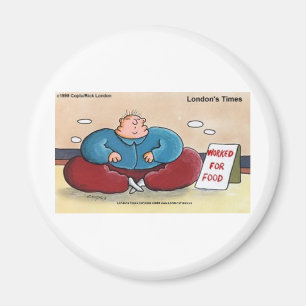 Retro Bedelaar Grappige Cadeaus T-shirts Kaarten M Magneet