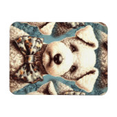 Retro Bedlington Terrier illustratie Magneet (Horizontaal)