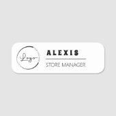 Retro Bedrijf Zakelijke Logo Promotie Naamplaatje (Voorkant)