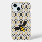 Retro Bee en Honeycomb Pattern Case-Mate iPhone Case (Achterkant)