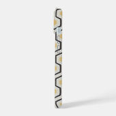 Retro Bee en Honeycomb Pattern iPhone 15 Hoesje (Linkerkant)