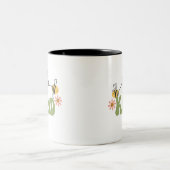 Retro "Bee Kind" Koffie Mok, Geweldige geschenken Tweekleurige Koffiemok (Center)