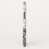 Retro Bee Roze Bloemen Antiek Case-Mate iPhone Case (Achterkant / rechts)