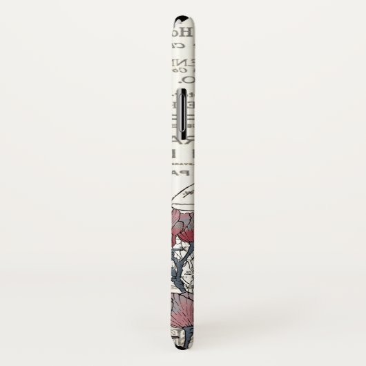 Retro Bee Roze Bloemen Antiek Case-Mate iPhone Case (Achterkant / rechts)