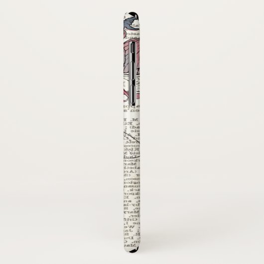 Retro Bee Roze Bloemen Antiek Case-Mate iPhone Case (Achterkant/links)