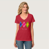 Retro BeeHive Diamond Cameo T-shirt (Voorkant volledig)