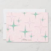 Retro Beehive Hairdo - Bridal Shower Invitation Kaart (Achterkant)