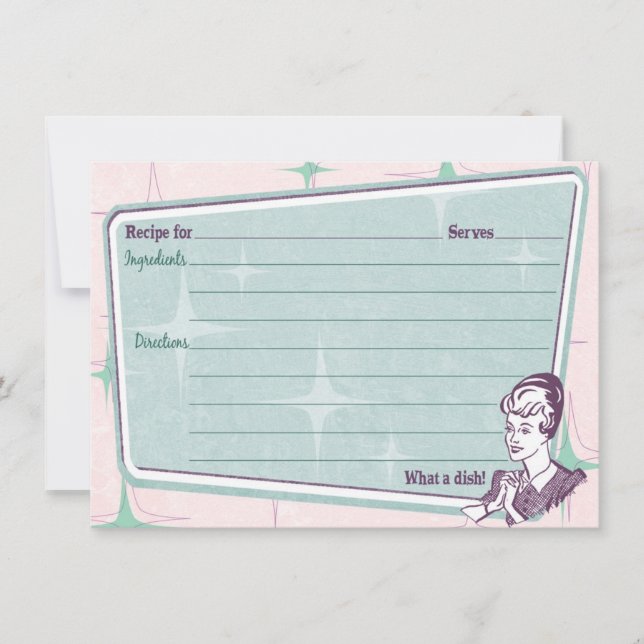 Retro Beehive Hairdo Recipe Kaart (Voorkant)