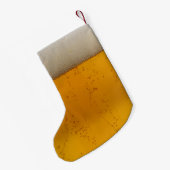 Retro Beer en gepersonaliseerd monogram Kleine Kerstsok (Achterkant (Hangend))