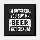 Retro Beer Funny I'm Buyual You Buy Me Beer I Get  Magneet (Voorkant)
