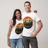 Retro Beer in Bossen Bergen Avontuur T- T-shirt (Unisex)