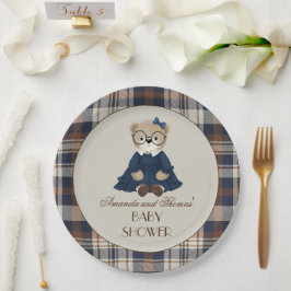 Retro Beer Meisje Baby Shower Papieren Bordje