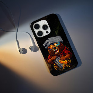 Retro Beer Met Kaasrasp Hoed en Zonnebril iPhone 15 Pro Case
