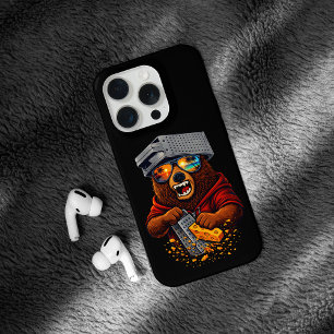 Retro Beer Met Kaasrasp Hoed en Zonnebril iPhone 15 Pro Case