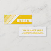 retro BEER Mini Visitekaartje (Voorkant / Achterkant)