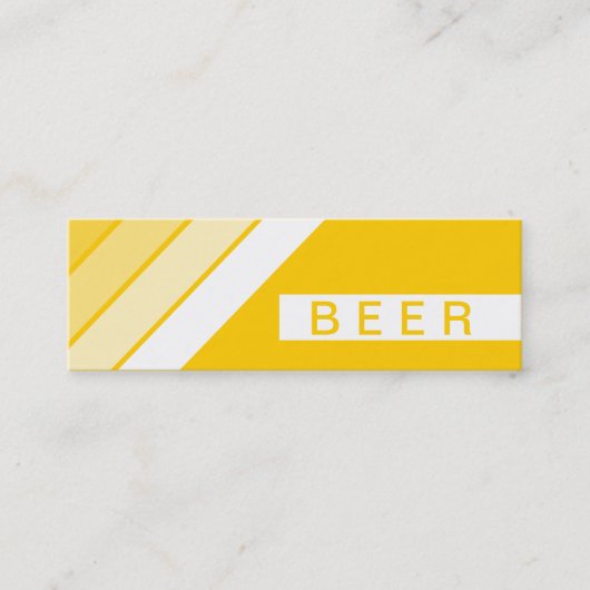 retro BEER Mini Visitekaartje (Voorkant)