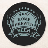 Retro Beer Thema Budget Ronde Kartonnen Onderzetter (Voorkant)