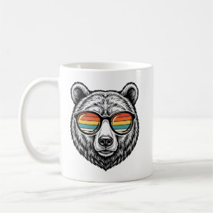Retro Beer Zonnebril Vector Grafisch Ontwerp_1 Koffiemok