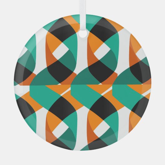 Retro behang:  ontwerp glas ornament (Voorkant)