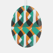 Retro behang:  ontwerp glas ornament (Voorkant links)
