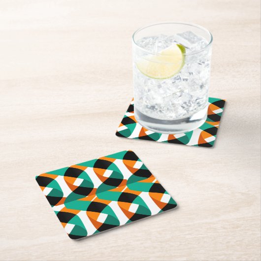 Retro behang:  ontwerp kartonnen onderzetters (Insitu)