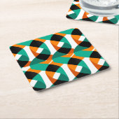 Retro behang:  ontwerp kartonnen onderzetters (Schuin)