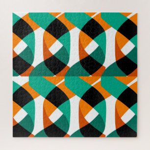 Retro behang:  ontwerp legpuzzel