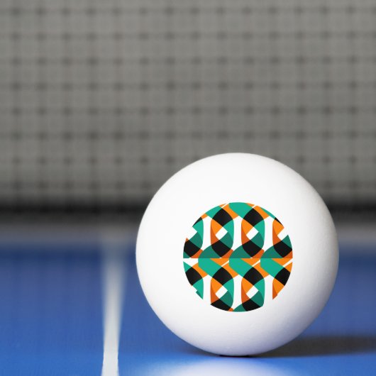 Retro behang: ontwerp pingpongbal (Net)