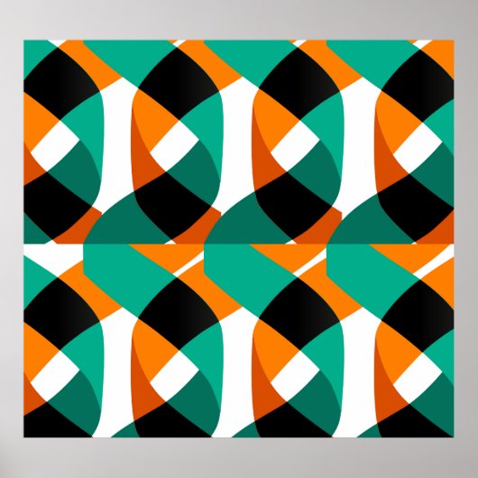 Retro behang:  ontwerp poster (Voorkant)