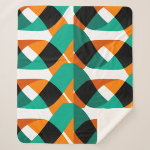 Retro behang:  ontwerp sherpa deken