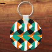 Retro behang: ontwerp sleutelhanger (Achterkant)