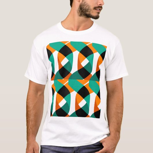 Retro behang:  ontwerp t-shirt (Voorkant)