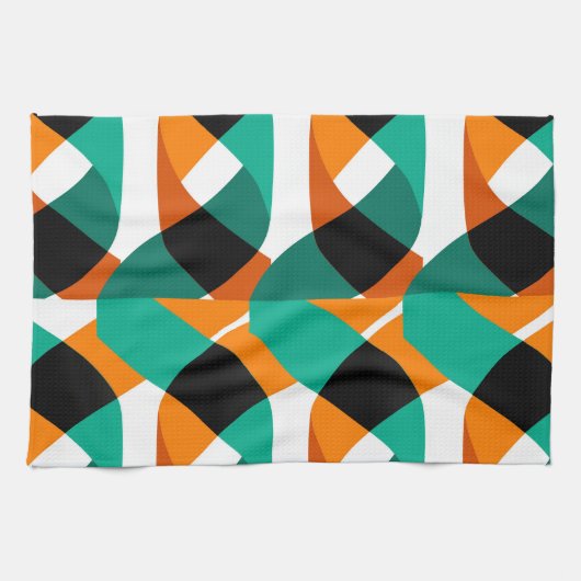 Retro behang: ontwerp theedoek (Horizontaal)
