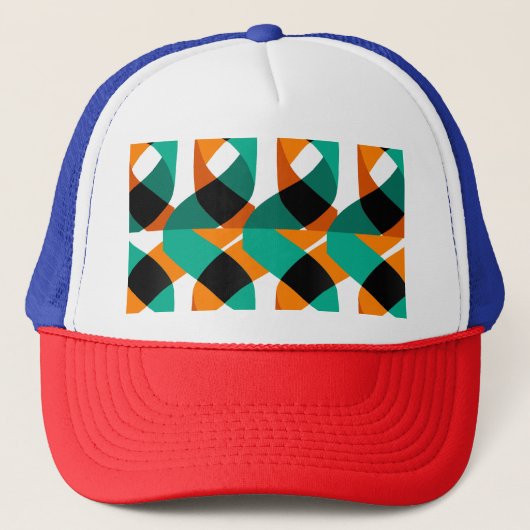 Retro behang:  ontwerp trucker pet (Voorkant)