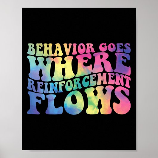 Retro Behavior Goes Where Reinforcement Flows Aba Poster (Voorkant)