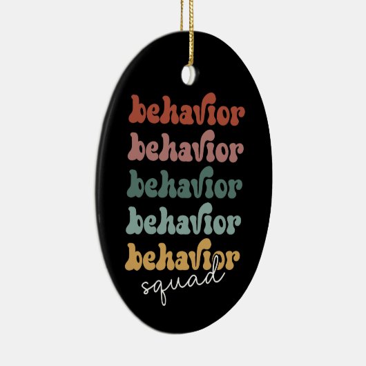 Retro Behaviour Squad Gedragstherapie Keramisch Ornament (Rechts)