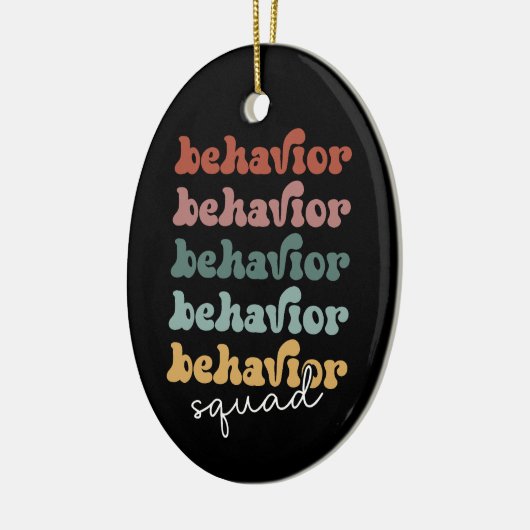 Retro Behaviour Squad Gedragstherapie Keramisch Ornament (Links)