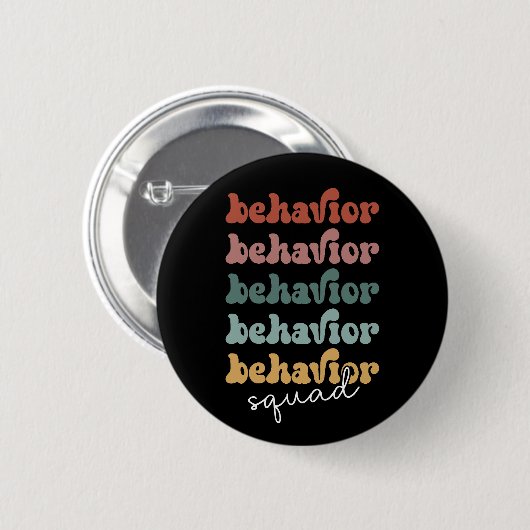 Retro Behaviour Squad Gedragstherapie Ronde Button 5,7 Cm (Voorkant /achterkant)