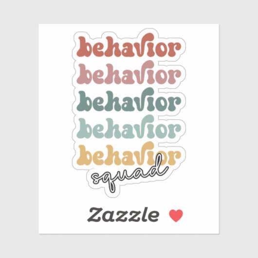 Retro Behaviour Squad Gedragstherapie Sticker (Vel)