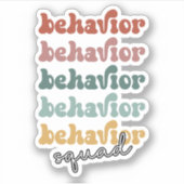 Retro Behaviour Squad Gedragstherapie Sticker (Voorkant)