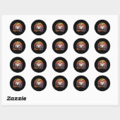 Retro Behekste Meme 67 Zes Zeven 6 7 Ronde Sticker (Vel)